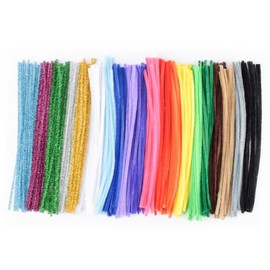 Vaessen Creative, 300 pezzi, multicolore e scintillante, kit di pulizia per tubi, articoli artigianali, 30 cm x 6 mm, vario, taglia unica