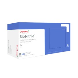 Cranberry Bio Nitrile Exam Gloves, Pack of 300, Medium, Blue, Biodegradable, 2.2 Mil