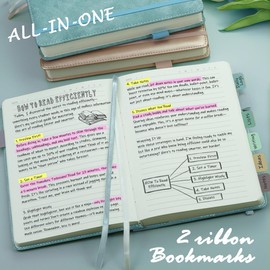 Hoci Poci Lined Journal Notebook, 400 Pages Thick Journal for Writing, A5 Hardcover Leather Notebook with 100Gsm College Ruled Paper for Women Men Work Note taking, 5.8" x 8.4", Smoky Blue