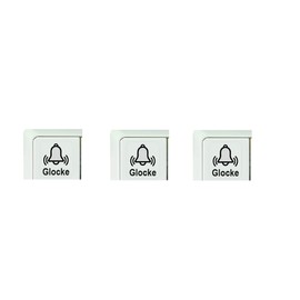 generisch Pack of 3 Switch Stickers Bell Symbol Switch Sticker (RT25/12) (25 x 25 mm) Yellow