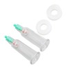 2pcs Finger Cupping Therapy Cups with Silicone Flat Elbow Rings