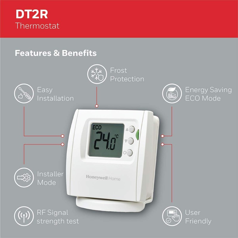 Honeywell Home THR840DEU DT2 Thermostat, White