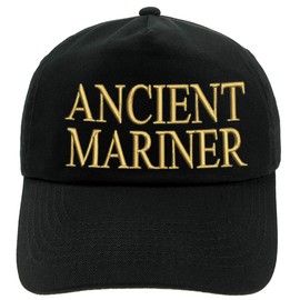 4sold Boys Mens Women 100% Cotton Yachting Baseball Cap Inscription Lettering Baseball Captain Sun Summer Hat Black Gold - Ancient Mariner,Adult