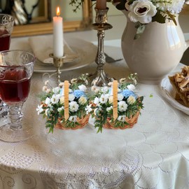 STOBAZA 4pcs Miniature Rattan Baskets Tiny Baskets for Crafts Home Decor Wedding Favor