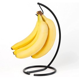 FitWell Banana Holder Stand Countertop, Fruit Tree for Kitchen Countertop, Banana Keeper Stand Sturdy Steel Banana Hanger & Soft Pretzel Headphone Holder