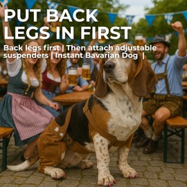 EINSZWEIDOG Oktoberfest German Dog Lederhosen, Multiple Sizes (XL)