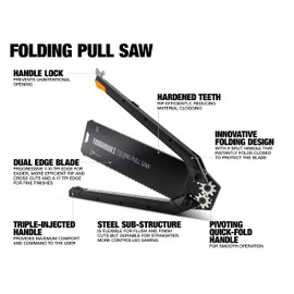 ToughBuilt Folding Pull Saw - (TB-H4-21-2X), Black, One Size