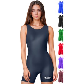 Exxact Sports Women’s Wrestling Singlet - High-Cut, Full-Coverage Powerlifting Singlet Women for Competition & Training, Navy, Adult 2X-Large