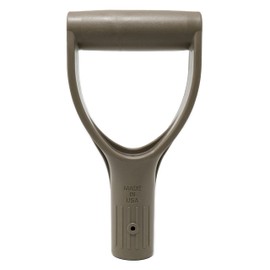 Forest Hill Made in USA D Grip Replacement Handle - 1 Screw Hole, 1.26-inch / 32mm Inner Diameter Mount, Comfortable Wide Grip, Heavy Duty No-Break Polypropylene Co-Polymer (Tan)