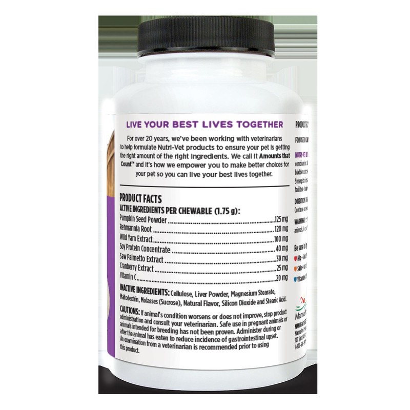 Nutri-Vet Bladder Control Supplement, Cranberry Supplement, Dog Products, Immune Support,