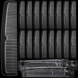 Lallisa 100 Pcs Individually Wrapped Hair Combs small Disposable plastic Pocket fine and wide Tooth Comb Bulk for Women Men Family Hotel Travel Homeless(Transparent)