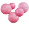 Ginger Ray 5 X Fuchsia Pink Round Paper Lantern With