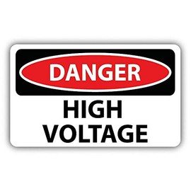 MAGNET Danger High Voltage Sign Warning Window Truck Car Vinyl Flexible Magnet Magnetic Bumper Sticker 6" x 4"