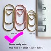 100 PCS Cute Small Heart Paper Clips 1 inch, Rose