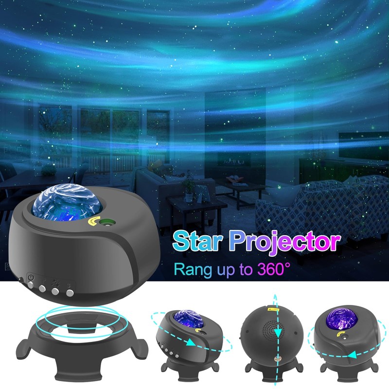 FLITI Galaxy Lights Projector 2.0,Star Projector, with Changing Nebula and