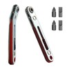 ANBOO 2 x Mini Ratchet Wrench Magnetic, Flat Head and