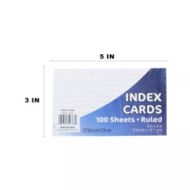 Craft County 10 Pack of Ruled Index card (100 pcs each pack) - studying, playing