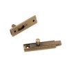 Bitray 2PCS Slide Bolt Latch 2-inch Solid Brass Antique Door