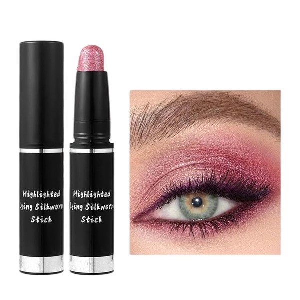 Pink Shimmer Eyeshadow Stick, Metallic Cream Eye Shadow Pen, Pearlescent