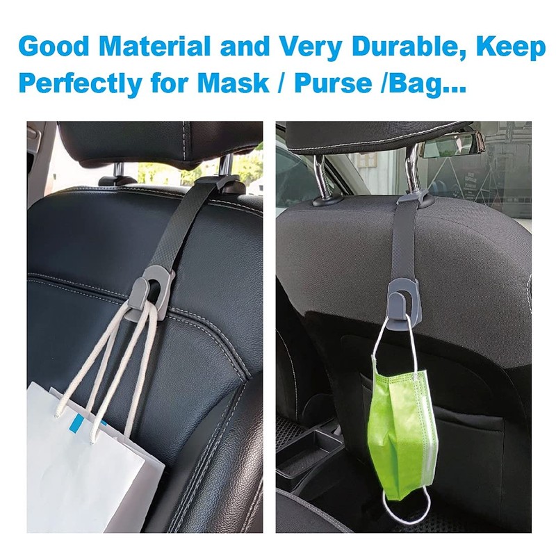 Hypersonic 2-Pack Car Backseat Organiser Hook Headrest Bag Hanger Vehicle