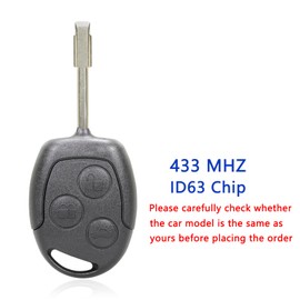 433MHZ For Ford Fusion Key Fob Ford Transit MK7 Key Fob Transit Connect Key Ford Fiesta Key Fob Ford Focus Remote Key Galaxy Key Ford Mondeo Car Key FO21 Blade CR2032 Blade