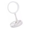 Foldable Makeup Mirror Round Vanity Mirror With LED Light 10X