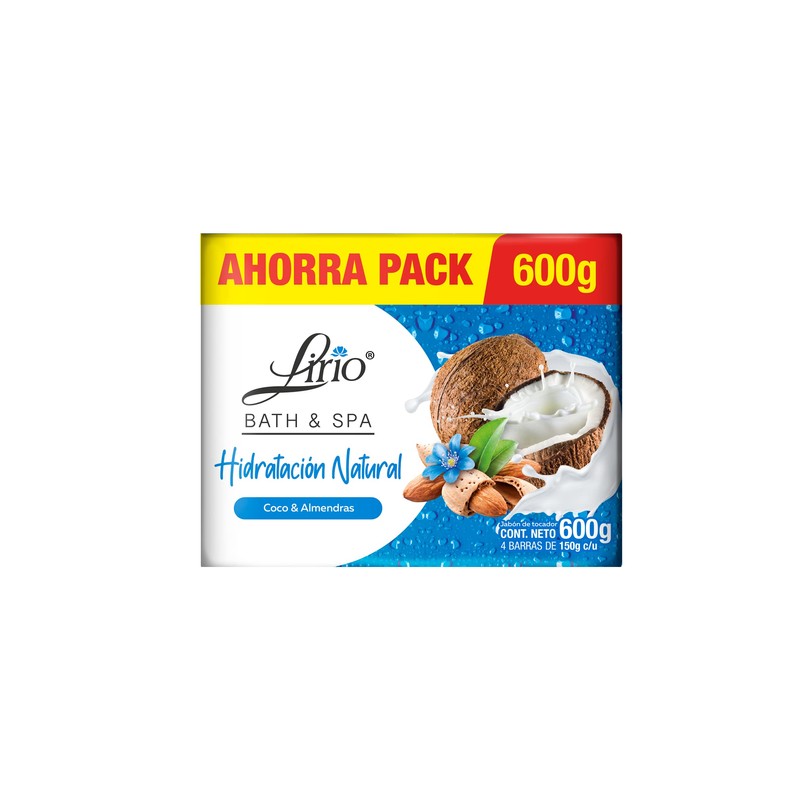 Jabón en Barra Lirio Bath Spa Coco 150g 4 Piezas