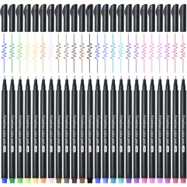 SAYEEC Colored Fineliner Pens 24 Vibrant Colors Journal Planner Pens Fine Tip Drawing Pens Fine Line Markers Micron Pens for Bullet journaling Note Taking Writing Coloring Art Office School Supplies