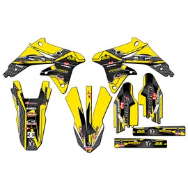 Senge Graphics Inc 2008-2017 RMZ 450 PODIUM Yellow Senge Graphics Kit Compatible with Suzuki - Base Kit, 18/21