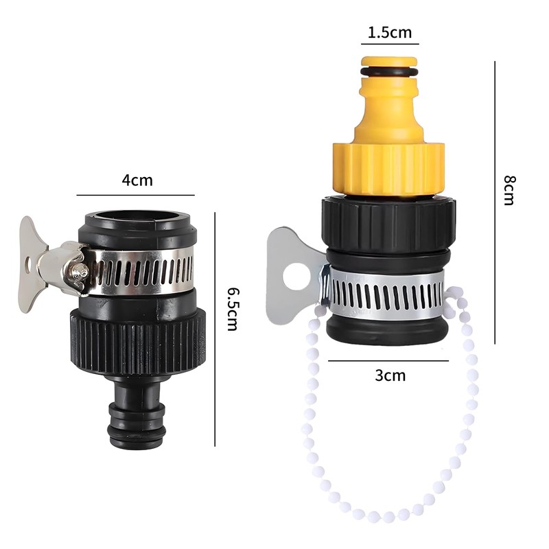 HAFRILY 2Pcs Hose Tap Connector Mixer Tap Universal Tap Connector