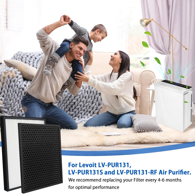 iAmoy Replacement Filter for Levoit Air Purifier LV-PUR131 & LV-PUR131S