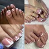 60 Uñas Postizas - French Tip Blancas Para Manos Y