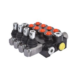 waltyotur Hydraulic Directional Control Valve 4 Spool 11 GPM, SAE Ports, Hydraulic Valve 3625 PSI for Small Tractors Tractors Loaders Log Splitters
