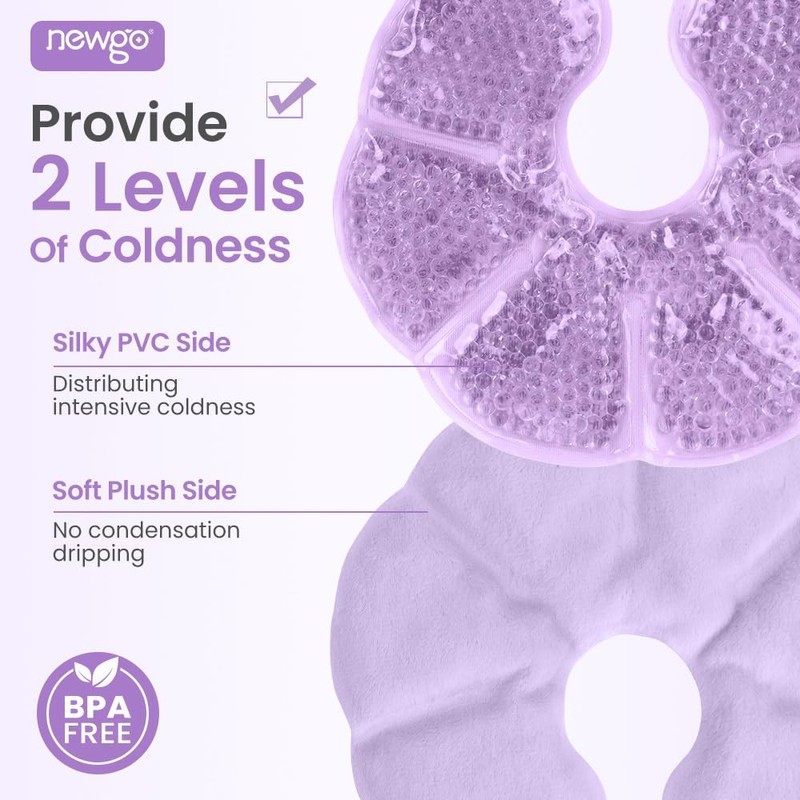 NEWGO Breast Ice Pack 2 Pack Gel Ice Pack for