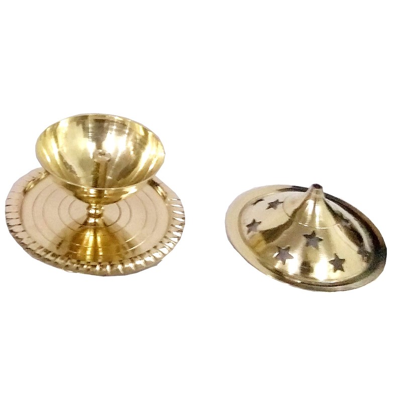 Purpledip Akhand Jyoti Brass Oil Lamp: Long Lasting Festival Deepam