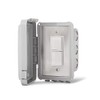 Infratech Single Duplex Stack Switch, Flush Mount Control W/Weatherproof Cover,