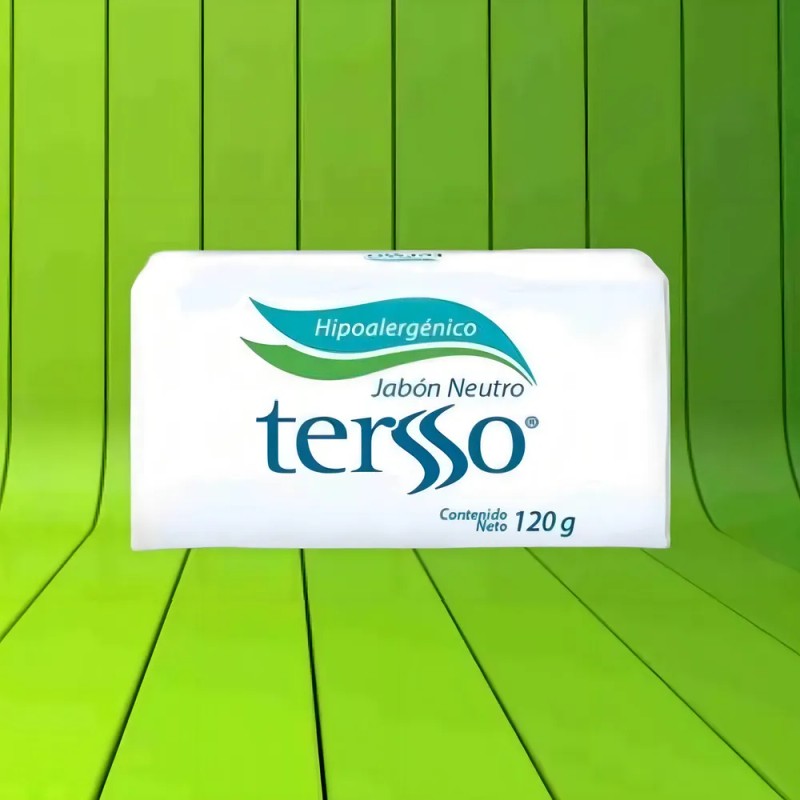 Jabón Tersso Neutro Hipoalergénico 120g Para Piel Sensible Cuidado Corporal