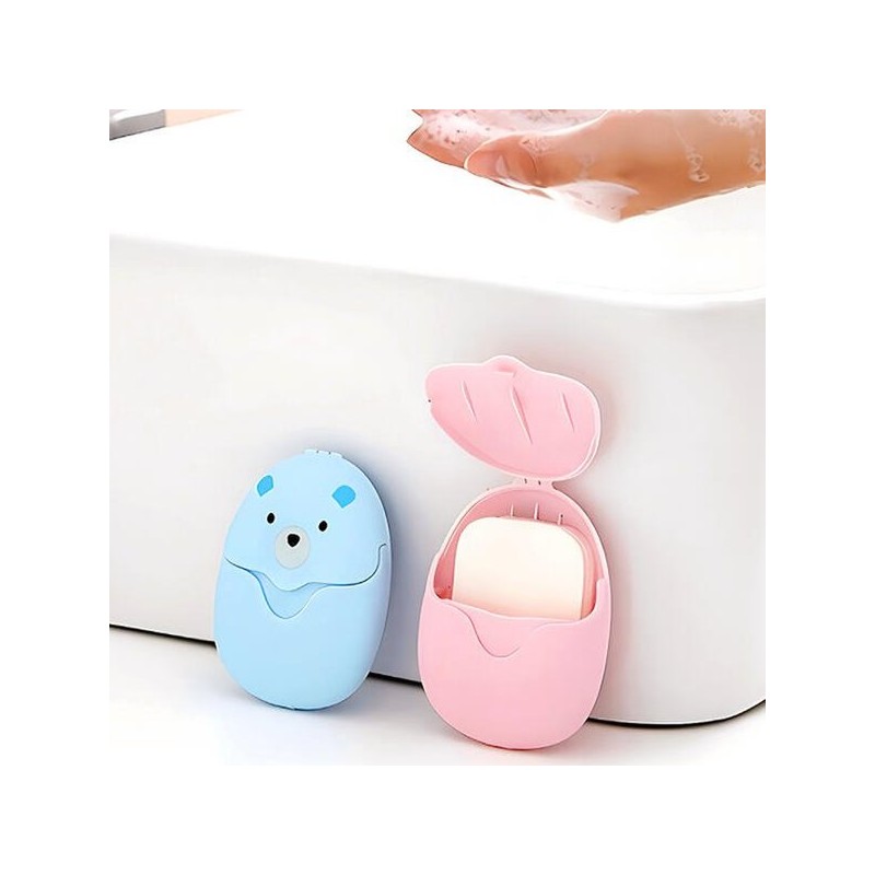 Artbox /말짜샵 브레인버니 곰돌이 종이비누 휴대용 일회용 미니 Malzzashop Brain