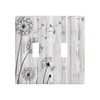 Dandelion 2 Gang Light Switch Cover Double Toggle Wall Plate