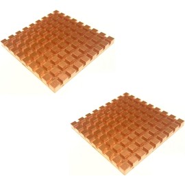 Easycargo 40mm Copper Heatsink Kit 40x40x6mm + Thermal Conductive Adhesive Tape, 2pcs Cooler Heat Sink Set for Cooling 3D Printer, NEMA 17, TEC1-12706 Thermoelectric Peltier 40mmx40mmx6mm