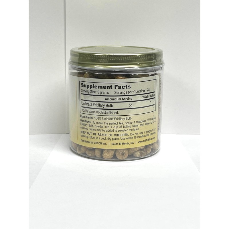 Unibract Fritillary Bulb Ping Bei Mu Sulfur-Free 平貝母 無熏硫 (5oz)