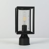 GEPOW Outdoor Post Light, 1-Light Black Pole Light Waterproof Rectangular