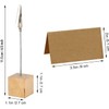 20 Pcs Rustic Wood Place Card Holders with Memo Clips
