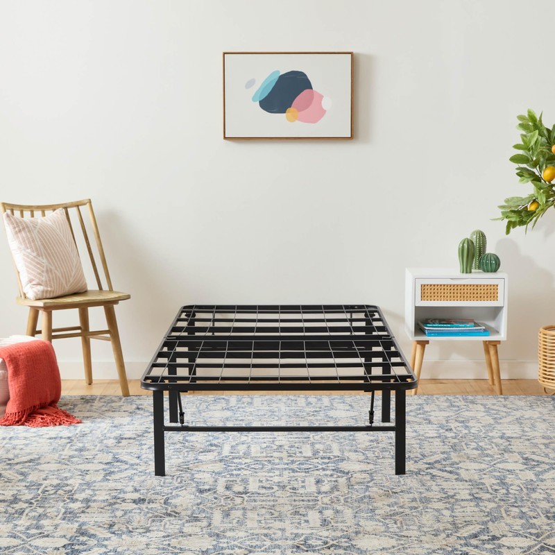 Linenspa Folding Metal Platform Bed Frame - No Box Spring