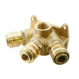 Wall Box Complete with 3x Compressed Air Coupling NW 7.2 Brass Distributor (G 1/2 Inch Internal Thread)