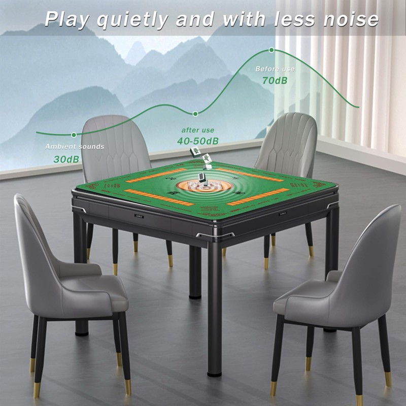 2F22E Mahjong Mat, Noise Reduction Non-Slip Mahjong Mat for Table,