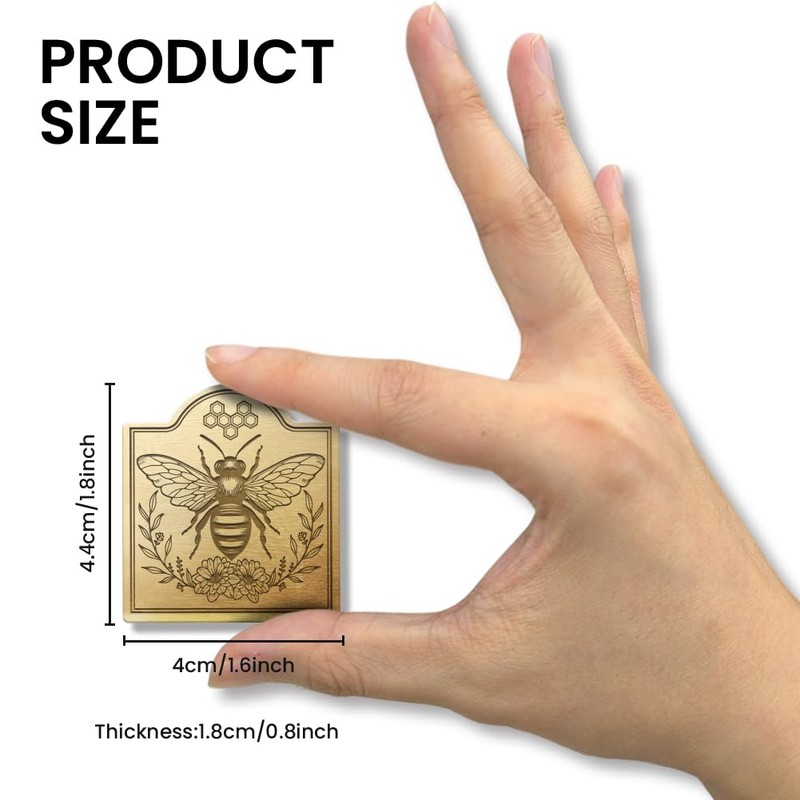 ANATTASOUL Brass Binder Clip Vintage Bee Wreath Paper Clamp for