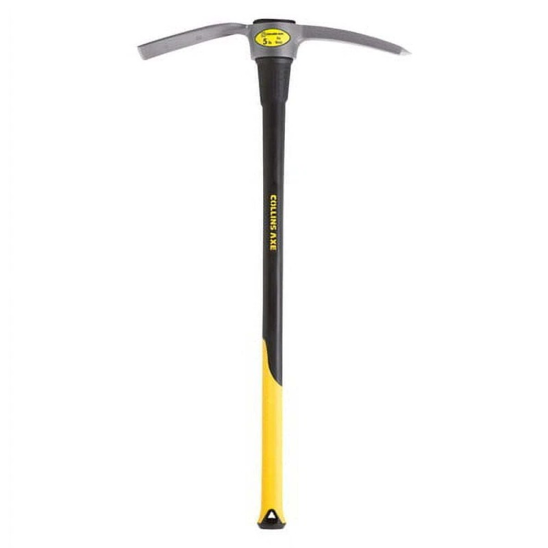 5 Lb Pick Mattock 36 in Fiberglass Handle Non-Slip Grip
