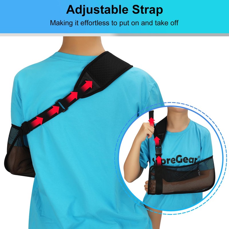 supregear Mesh Fabric Arm Sling Medical Shoulder Brace Adjustable Lightweight