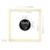 12x12" Square Picture Frame, Display Pictures 8x8" With Mat or